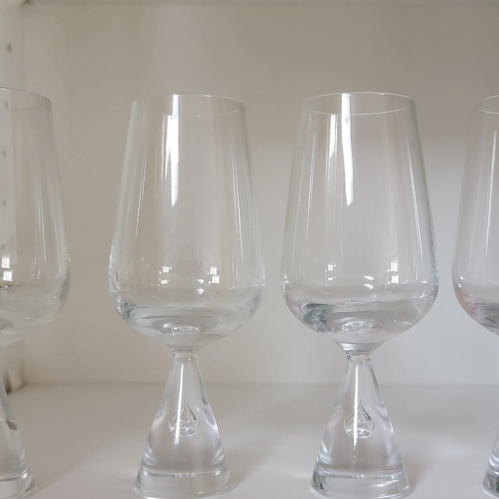 4 vintage Holmegaard Crystal Sherry Glasses